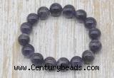 CGB5310 10mm, 12mm round grade AB amethyst beads stretchy bracelets
