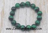 CGB5330 10mm, 12mm round green tiger eye beads stretchy bracelets