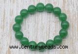 CGB5360 10mm, 12mm round green candy jade beads stretchy bracelets