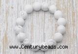 CGB5364 10mm, 12mm round white howlite beads stretchy bracelets