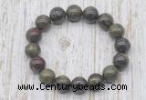 CGB5383 10mm, 12mm round dragon blood jasper beads stretchy bracelets