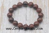 CGB5390 10mm, 12mm round mahogany obsidian beads stretchy bracelets