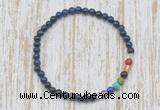 CGB7008 7 chakra 4mm blue tiger eye beaded meditation yoga bracelets