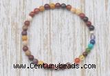 CGB7018 7 chakra 4mm mookaite beaded meditation yoga bracelets