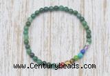 CGB7044 7 chakra 4mm African jade beaded meditation yoga bracelets