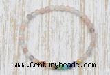 CGB7103 7 chakra 4mm rainbow moonstone beaded meditation yoga bracelets