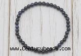 CGB7206 4mm tiny purple tiger eye beaded meditation yoga bracelets