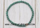 CGB7216 4mm tiny malachite beaded meditation yoga bracelets