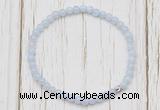 CGB7234 4mm tiny blue lace agate beaded meditation yoga bracelets