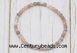 CGB7235 4mm tiny Botswana agate beaded meditation yoga bracelets