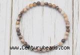 CGB7270 4mm tiny Australian zebra jasper beaded meditation yoga bracelets