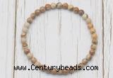 CGB7271 4mm tiny picture jasper beaded meditation yoga bracelets