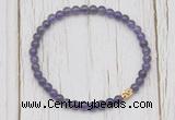 CGB7292 4mm tiny amethyst beaded meditation yoga bracelets