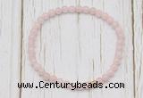 CGB7293 4mm tiny pink morganite beaded meditation yoga bracelets