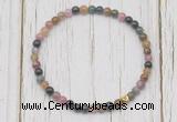 CGB7296 4mm tiny tourmaline beaded meditation yoga bracelets