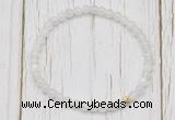 CGB7300 4mm tiny white moonstone beaded meditation yoga bracelets