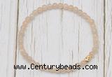 CGB7302 4mm tiny moonstone beaded meditation yoga bracelets