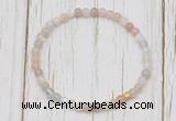 CGB7303 4mm tiny rainbow moonstone beaded meditation yoga bracelets