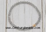 CGB7305 4mm tiny labradorite beaded meditation yoga bracelets