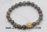 CGB7366 8mm dragon blood jasper bracelet with lion head for men or women