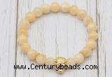 CGB7382 8mm honey jade bracelet with tiger head for men or women