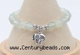 CGB7902 8mm prehnite bead with luckly charm bracelets wholesale