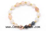 CGB8226 8mm pink aventurine & colorfull tiger eye beaded stretchy bracelets