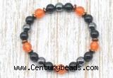 CGB8331 8mm candy jade, black onyx & hematite energy bracelet