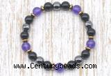 CGB8334 8mm candy jade, black onyx & hematite energy bracelet