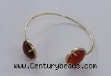 CGB855 15mm flat round agate gemstone bangles wholesale