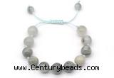 CGB8556 12mm round seaweed quartz adjustable macrame bracelets