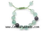 CGB8624 12mm round fluorite adjustable macrame bracelets