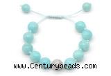 CGB8642 12mm round amazonite adjustable macrame bracelets