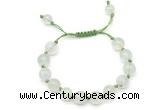 CGB8762 8mm,10mm round prehnite adjustable macrame bracelets