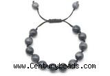 CGB8769 8mm,10mm round eagle eye adjustable macrame bracelets