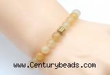 CGB8835 8mm, 10mm yellow aventurine & drum hematite power beads bracelets