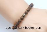 CGB8839 8mm, 10mm elephant skin jasper & drum hematite power beads bracelets