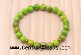 CGB8873 8mm, 10mm green sea sediment jasper, drum & rondelle hematite beaded bracelets