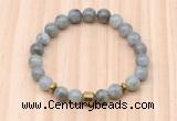 CGB8879 8mm, 10mm labradorite, drum & rondelle hematite beaded bracelets