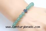 CGB8893 8mm, 10mm green aventurine & cross hematite power beads bracelets