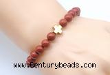 CGB8897 8mm, 10mm red jasper & cross hematite power beads bracelets