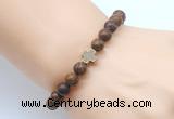 CGB8899 8mm, 10mm elephant skin jasper & cross hematite power beads bracelets