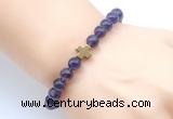 CGB8914 8mm, 10mm amethyst & cross hematite power beads bracelets