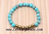 CGB8992 8mm, 10mm blue sea sediment jasper & drum hematite beaded bracelets