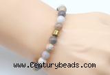 CGB9264 8mm, 10mm bamboo leaf agate & drum hematite power beads bracelets