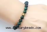 CGB9283 8mm, 10mm green tiger eye & drum hematite power beads bracelets