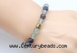 CGB9292 8mm, 10mm fluorite & drum hematite power beads bracelets