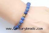 CGB9324 8mm, 10mm matte lapis lazuli & drum hematite power beads bracelets