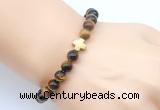 CGB9391 8mm, 10mm yellow tiger eye & cross hematite power beads bracelets