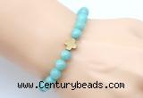 CGB9411 8mm, 10mm amazonite & cross hematite power beads bracelets